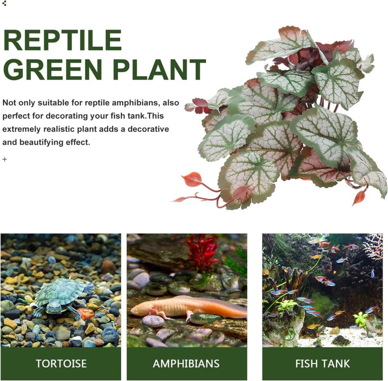 SUPVOX Turtle Tank Kit Snake Tank Accessories Reptile Fake Plant Decor Landscaping Safe Material - Image 3