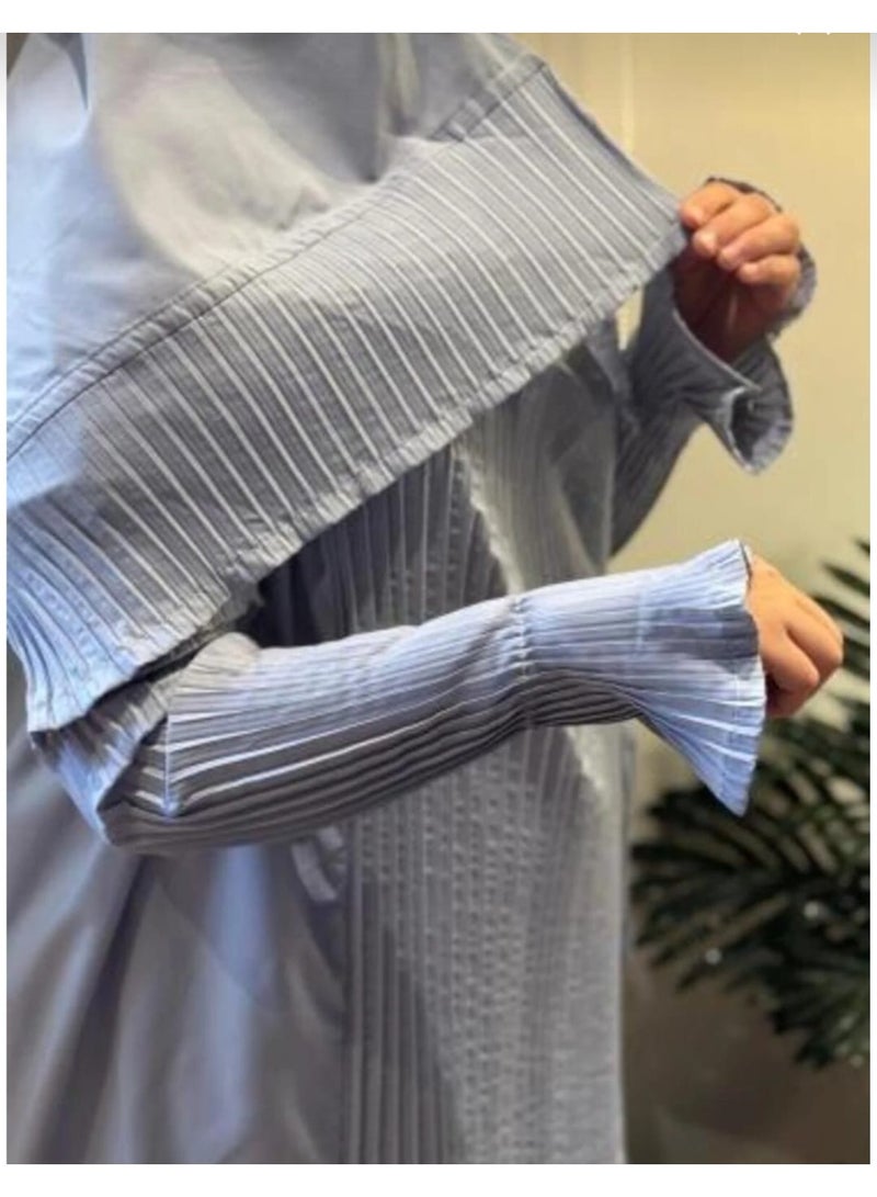 A modern prayer sheet featuring a pleated design, designed to provide comfort and elegance during prayer. - Image 1