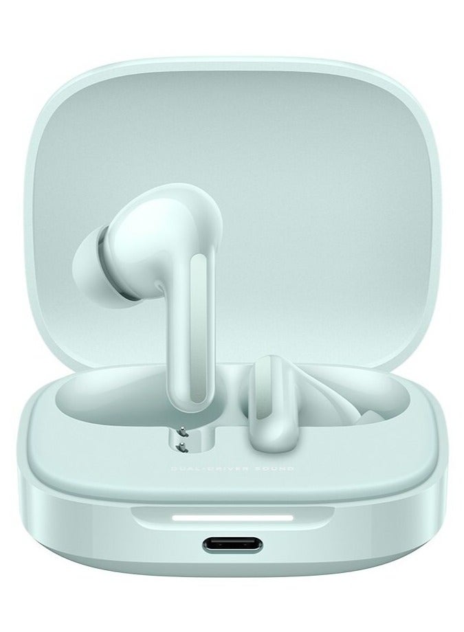 REBENUO Buds 6 | Dual-driver Hi-Fi sound | Up to 49dB and 2kHz ANC | 2 MIC AI noise reduction | Up to 42h battery life with case | IP54 | Coral Green - Image 1