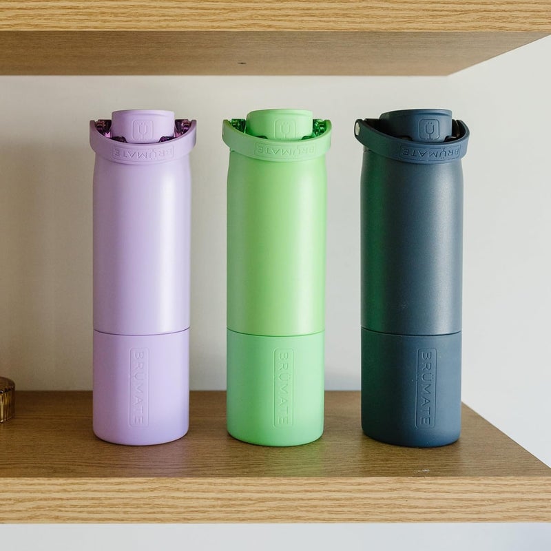 BrÃ¼Mate Rise 35oz Water Bottle With Covered Silicone Straw | 100% Leakproof Insulated Water Bottle | Soft Sip Silicone Spout | Made of Stainless Steel | 35oz (Black Stainless) - Image 5