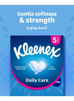 Kleenex Daily Care Facial Tissue 120 Sheets Pack of 5  - Image 2