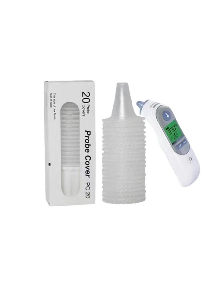 Realfrog 100 Pcs Ear Thermometer Probe Covers, Refill Caps, Lens Filters Compatible for All Braun ThermoScan Models and Other Types of Digital Thermometers Disposable Covers  - Image 3