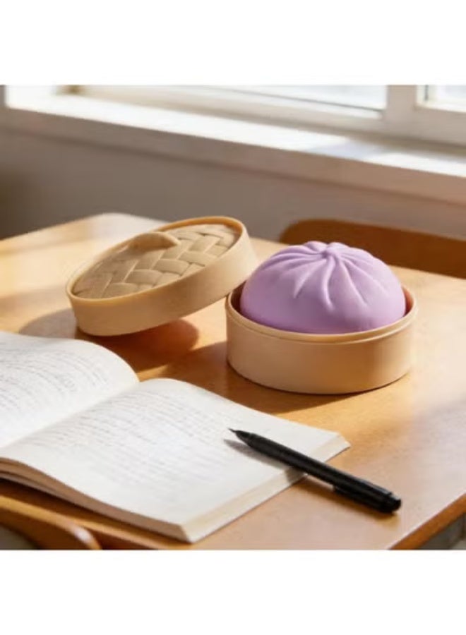 GIOIO Dumplings Squishies Toy with Steam Box for Adults and Children (Purple) - Image 2