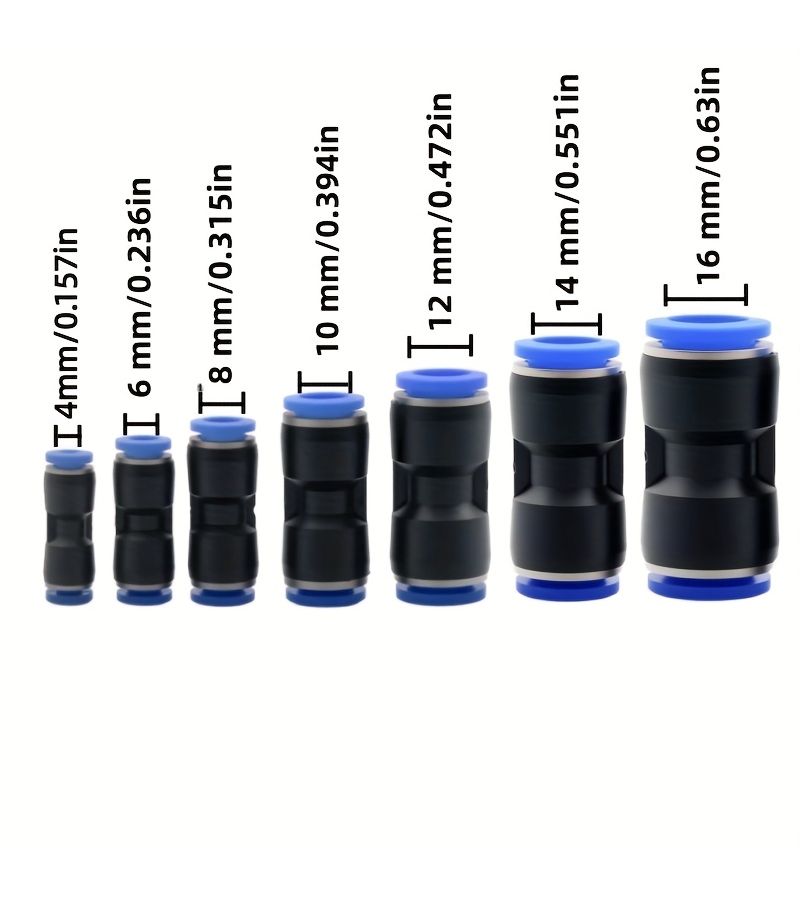 5pcs Push to Connect Air Hose Fittings 14mm Universal Plastic Locking Connectors - Image 2