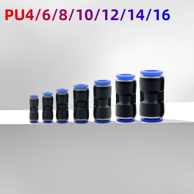 5pcs Push to Connect Air Hose Fittings 14mm Universal Plastic Locking Connectors - Image 1