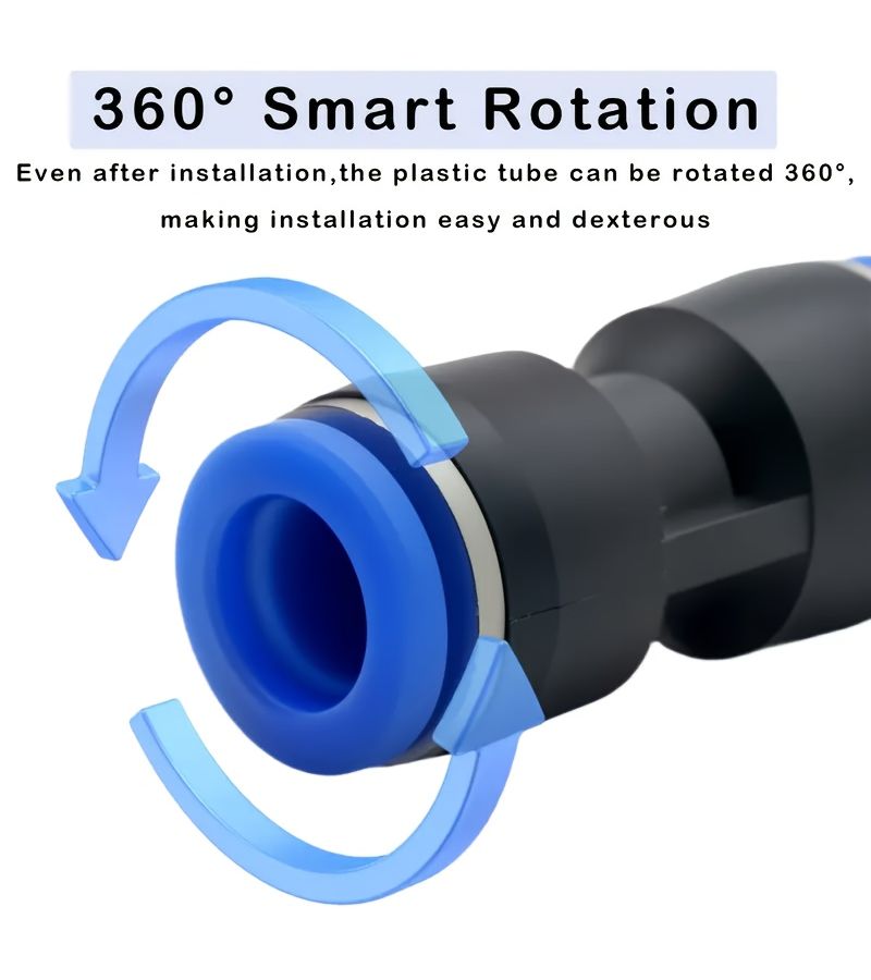 5pcs Push to Connect Air Hose Fittings 14mm Universal Plastic Locking Connectors - Image 5