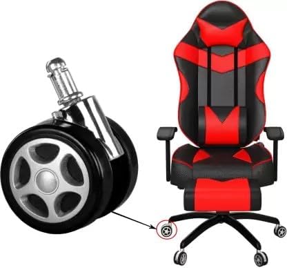 NGFC - SITTING ENVIRONMENT SOLUTIONS NGFC Heavy Duty Alloy PIN Twin Caster Wheels for Office Revolving Chairs Smooth Rolling Durable Replacement AlloyWheels for Swivel Furniture Office Chairs alloy wheel for office chair 10 - Image 3