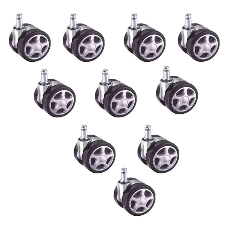 NGFC - SITTING ENVIRONMENT SOLUTIONS NGFC Heavy Duty Alloy PIN Twin Caster Wheels for Office Revolving Chairs Smooth Rolling Durable Replacement AlloyWheels for Swivel Furniture Office Chairs alloy wheel for office chair 10 - Image 1