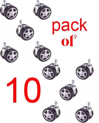 NGFC - SITTING ENVIRONMENT SOLUTIONS NGFC Heavy Duty Alloy PIN Twin Caster Wheels for Office Revolving Chairs Smooth Rolling Durable Replacement AlloyWheels for Swivel Furniture Office Chairs alloy wheel for office chair 10 - Image 4