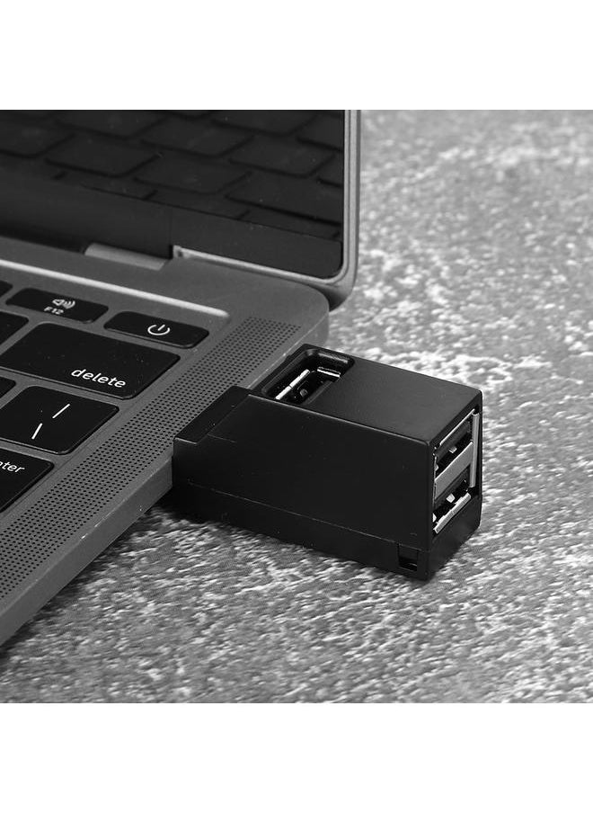 Thoraya 3 in 1 USB2.0 HUB mini plug-in extender hub splitter black 2.0  - Image 5