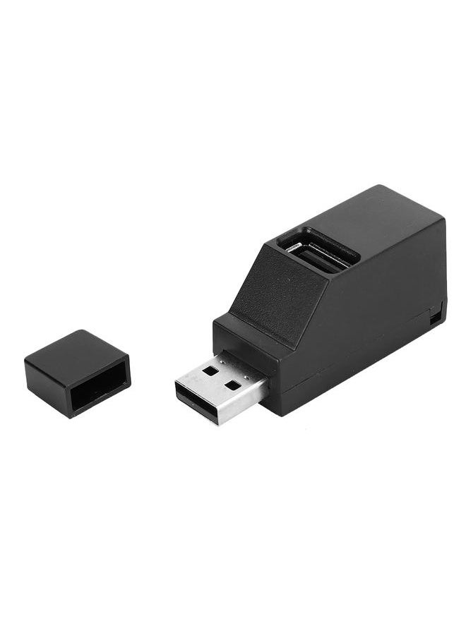 Thoraya 3 in 1 USB2.0 HUB mini plug-in extender hub splitter black 2.0  - Image 3