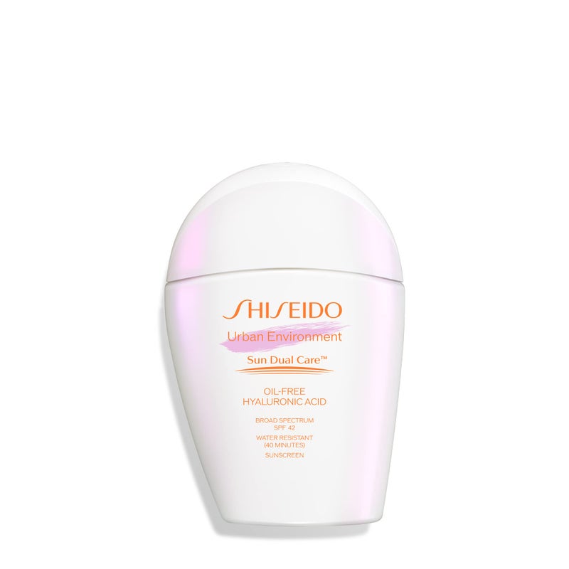 Shiseido Urban Environment Oil-Free Sunscreen SPF 42 - 143 mL - Protects, Hydrates, Mattifies & Works as Face Primer - Water Resistant for 40 Minutes - Non-Comedogenic - Image 1