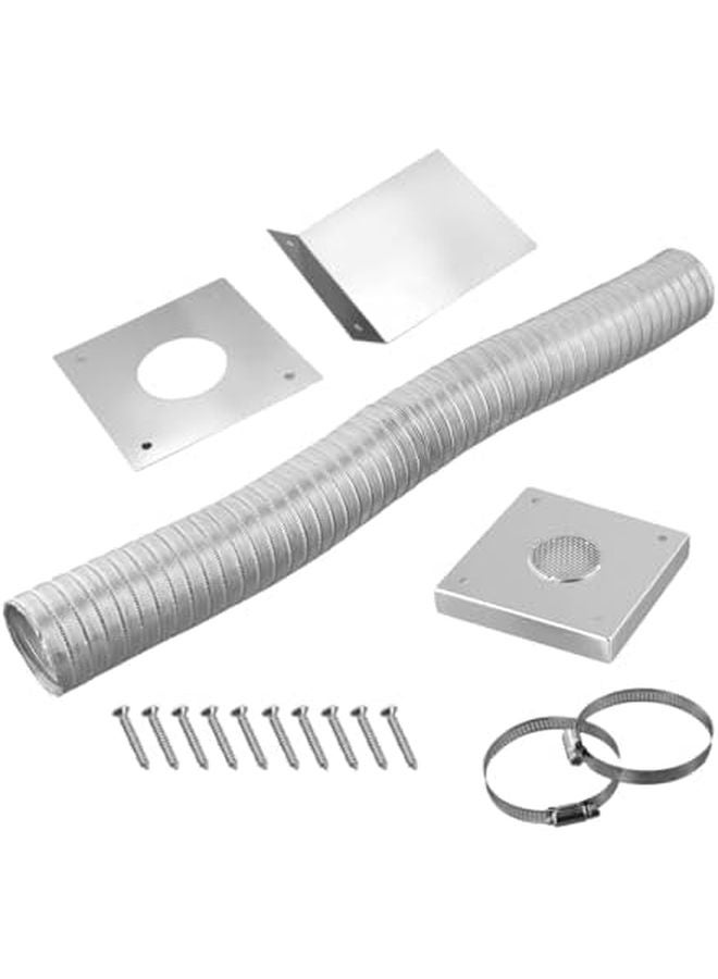 Pellet Stove Cold Air Intake Kit Stainless Steel Mounting Panels - Image 3