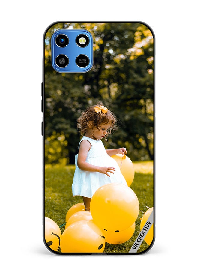 VR CREATIVE Protective Case Cover For Infinix Smart 6 HD Happy Hapie Smiley Design Multicolour - Image 1