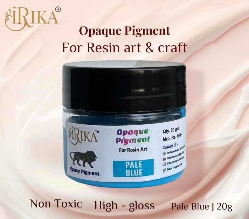 IRIKA Pale Blue Epoxy Opaque Paste Pigment for Resin Art - 20g | Non-Toxic Resin Pigment - Image 2