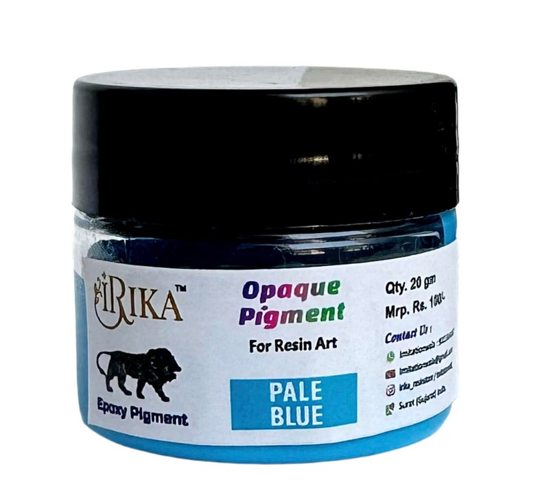 IRIKA Pale Blue Epoxy Opaque Paste Pigment for Resin Art - 20g | Non-Toxic Resin Pigment - Image 1