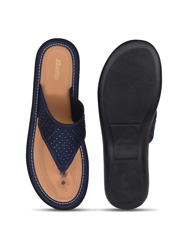 Bata New Palm Thong Women's Navy Thongs - 7 UK (5719996) - Image 4