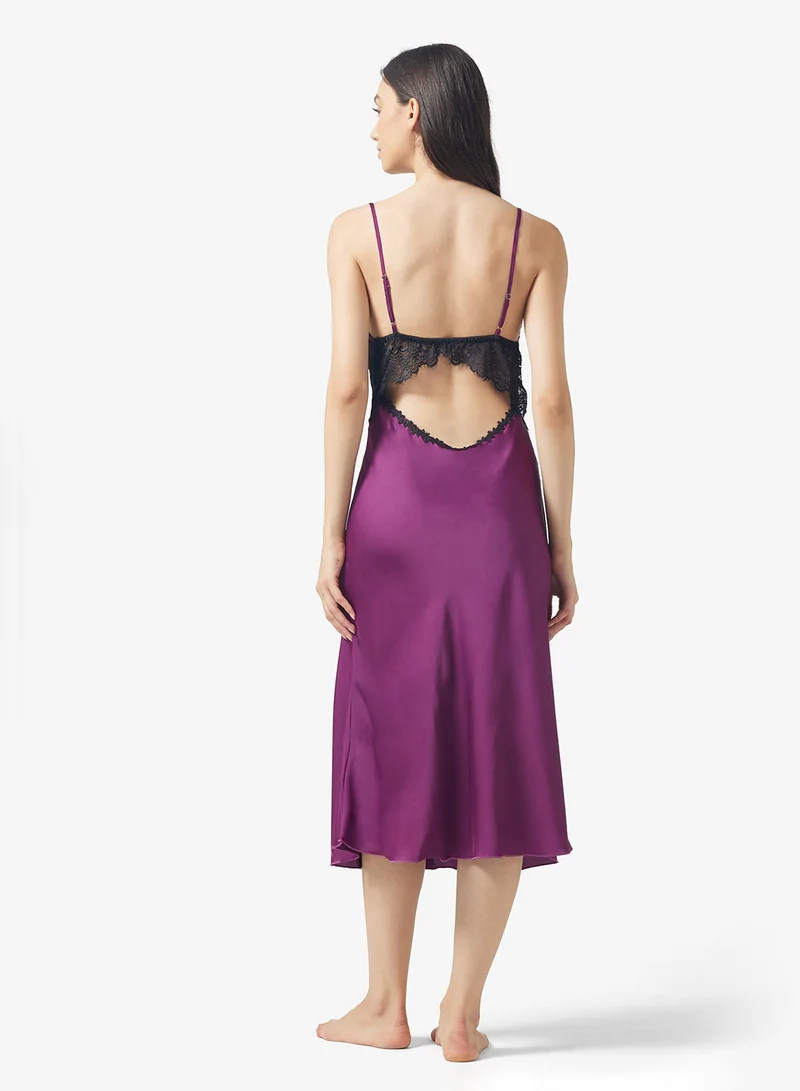 ELLA Lace Night Dress With Back Cut Out