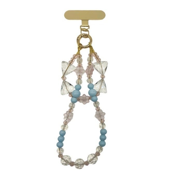 Handmade Premium Crystal Phone Strap-Lotus - Image 1
