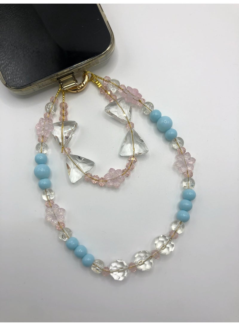 Handmade Premium Crystal Phone Strap-Lotus - Image 3