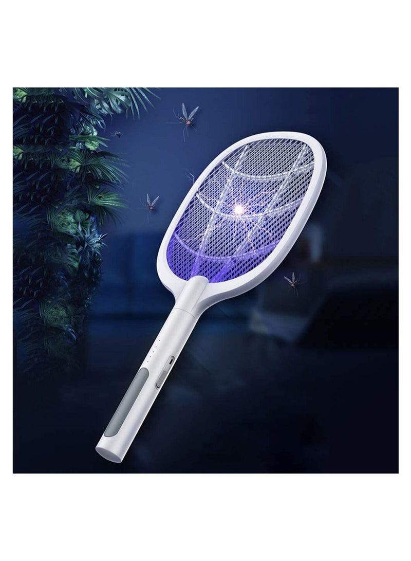 ELTRAZONE Electric Bug Zapper Racket, Mosquito Killer, Fruit Fly Swatter Zap, Two-In-One USB Rechargeable Electronic Swatter Pest Control, LED Lighting Lamp, 3 Layer Mesh Safe to Touch - Image 5