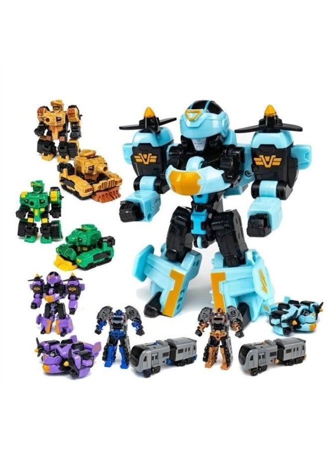 Children's Transforming Robot King Kong Mecha Super Variable Ares Tank Aircraft Model Cartoon Toy Educational Boy-Color:Iron Slag Triceratops  8812 - Image 4
