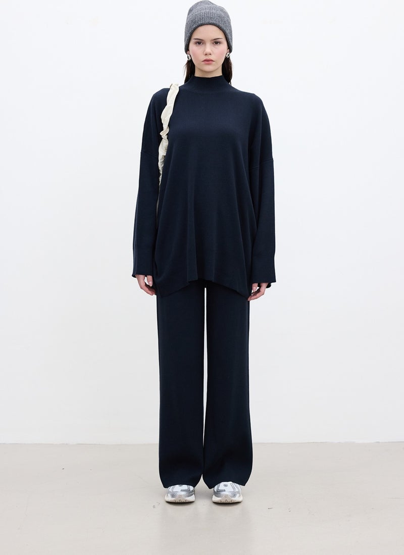 Manuka Oversized High Neck Sweater Navy Blue  - Image 4