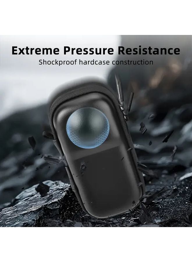 Insta 360 X5 X4 Mini حافظة واقية بقشرة صلبة أزرق فاتط متينة بمادة PU حلقة توصيل - Image 5