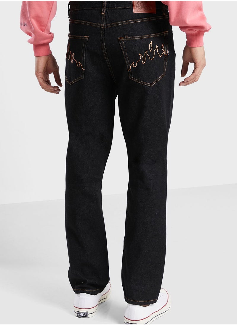 Grimey - Snow Fox Regular Denim Jeans - Image 1
