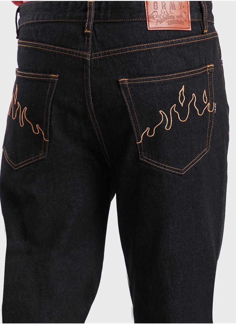 Grimey - Snow Fox Regular Denim Jeans - Image 1