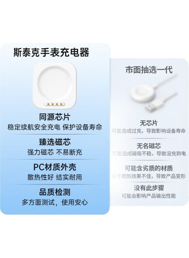 Stiger Compatible With Oppo Watch Charger Base, For Watch4Pro/3Pro/X2/X/Se/4/3/2, Oneplus Watch 2, Magnetic Wireless Fast Charging Accessory - Image 2