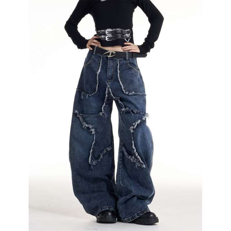 Unisex Classic Denim Jeans Loose Fit Daily Outdoor Wear - Image 1