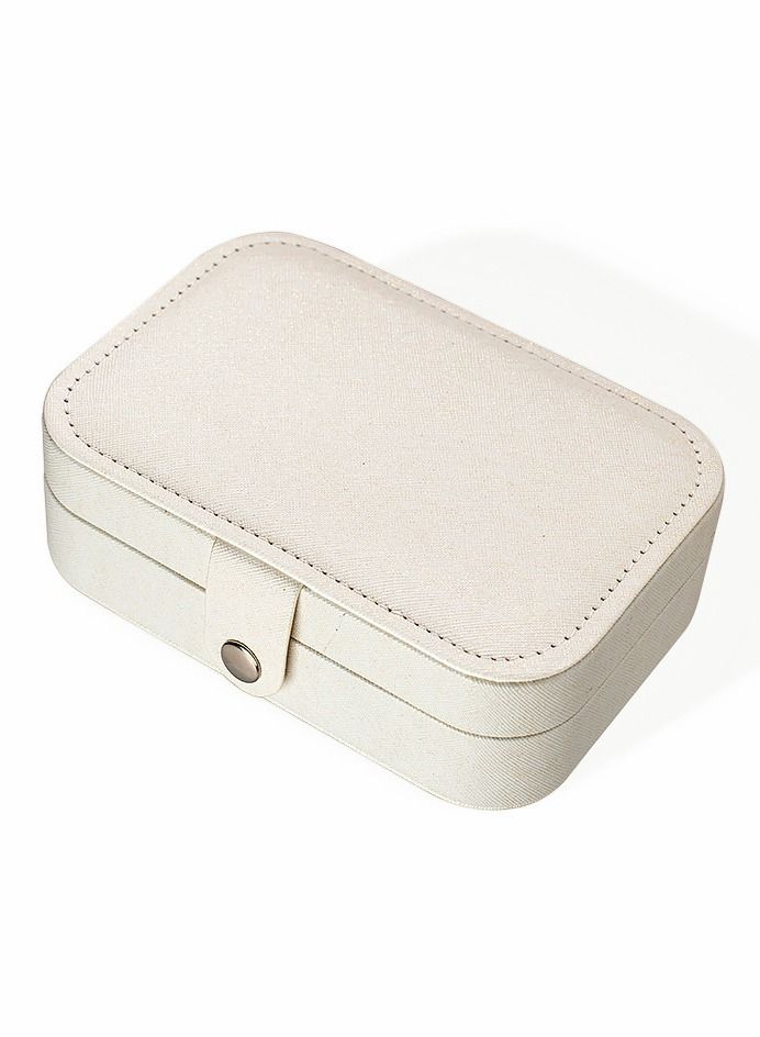 HomarKet Travel Jewelry Box, PU Leather Small Jewelry Organizer for Women Girls, Double Layer Portable Mini Travel Case Display Storage Holder Boxes for Stud Earrings, Rings, Necklaces, Bracelets  - Image 4