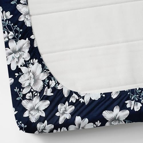 TIB Flannel Elastic Fitted Winter bedsheet Single Bed, 36x78x8 inches, with 1 Pillow Cover, 18x28 inches (Flower Blue) - Image 5