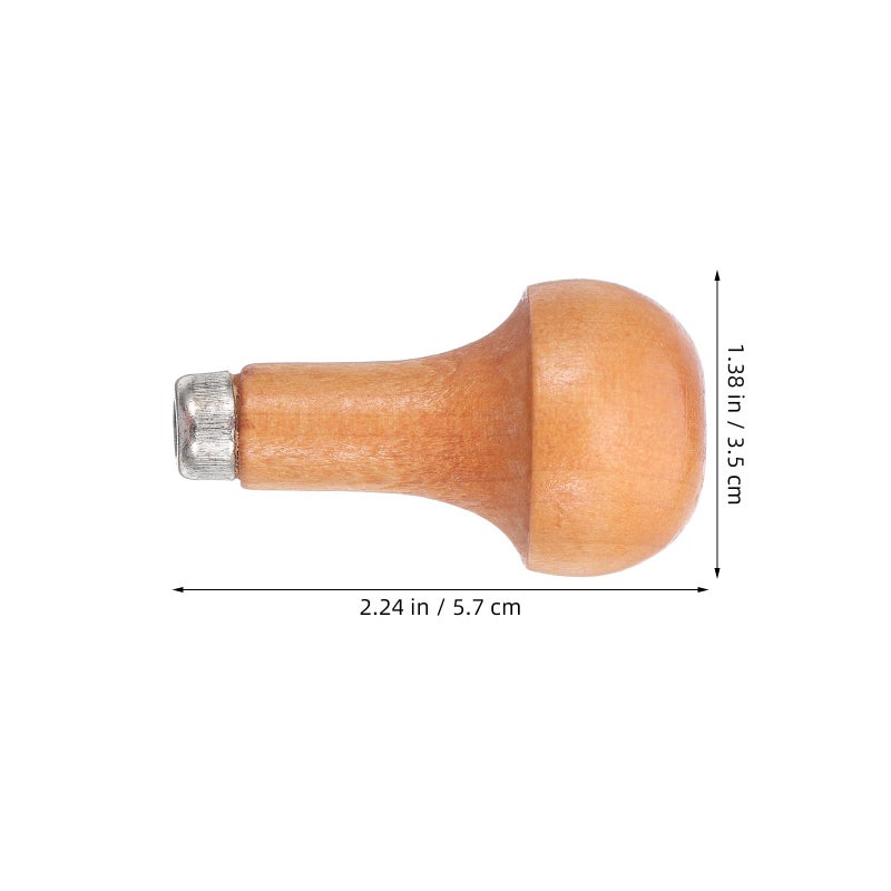 5Pcs Wooden Graver Handles with Mushroom Grip for Carving Engraving Tools Ergonomic Sculpting - Image 3