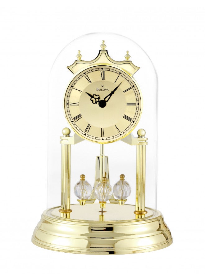 Bulova B8818 Tristan I Clock, Brass Finish - Image 1