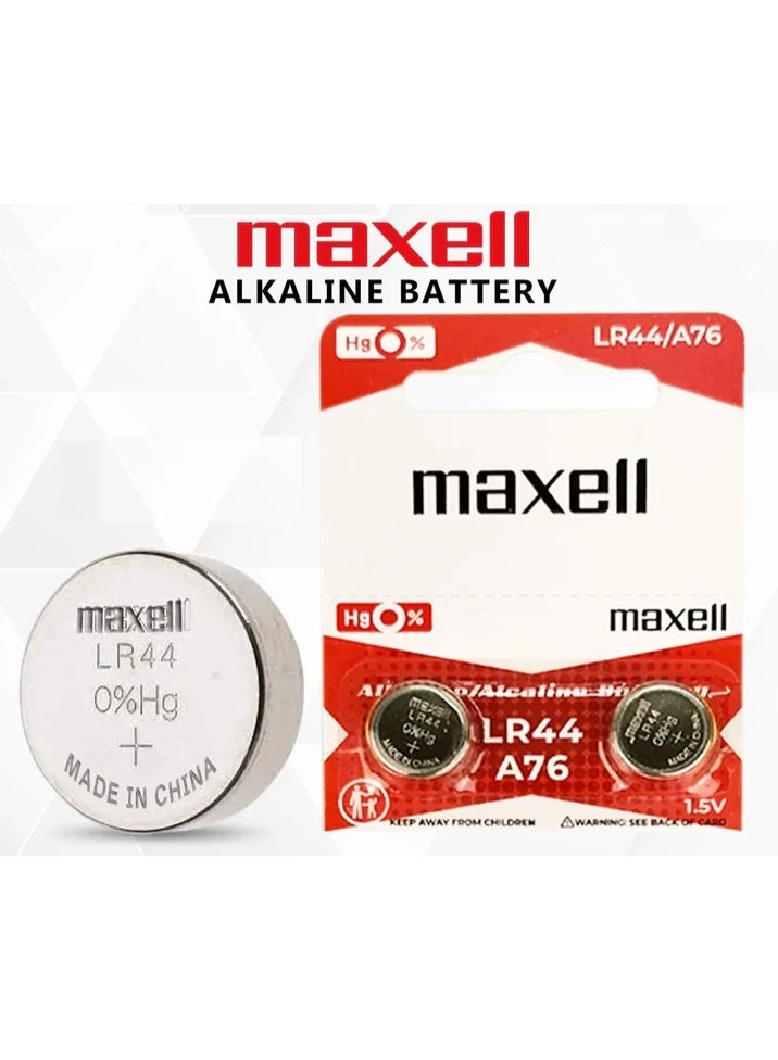 MAXELL LR44 AG13 A76 1.5V Alkaline Button Cell Batteries, 10 Piece Pack - Image 3