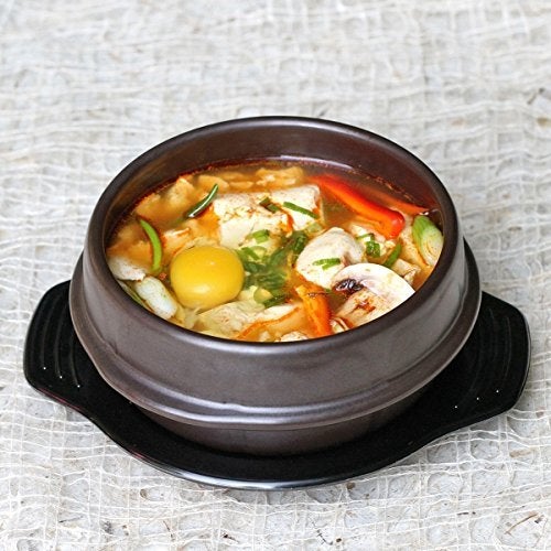 Crazy Korean Cooking Crazy Korean Cooking Korean Stone Bowl (Dolsot), Sizzling Hot Pot for Bibimbap and Soup - Premium Ceramic (Medium - No Lid)  - Image 3
