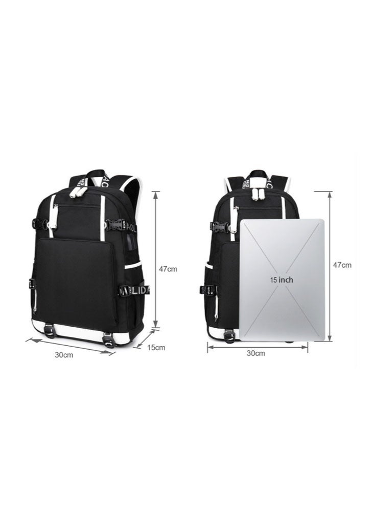 زيلدا أسطورة زيلدا على ظهره مع واجهة سماعة أوسب ، الحقائب المدرسية للمراهقين وطلاب المدارس الابتدائية ، الرجال والنساء الترفيه الرياضة على الظهر - Image 2