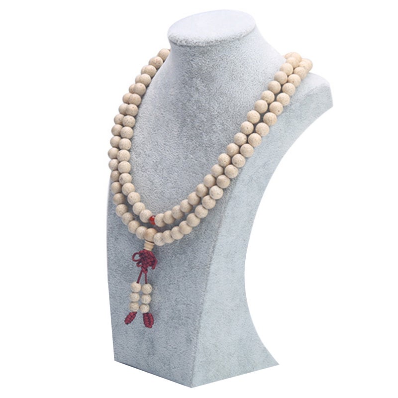 Necklace Displays Organizer Neck Chain Jewelry Bust Stands Portrait Neck Pendant Model Display Prop (Grey) - Image 5