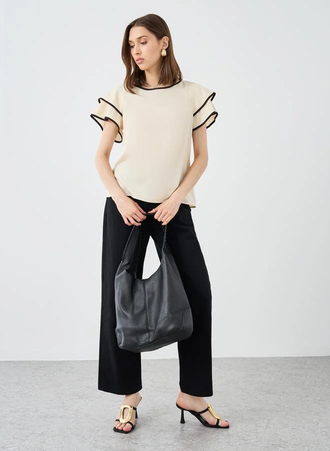 Styli Styli Women Frill Layered Sleeve Blouse
