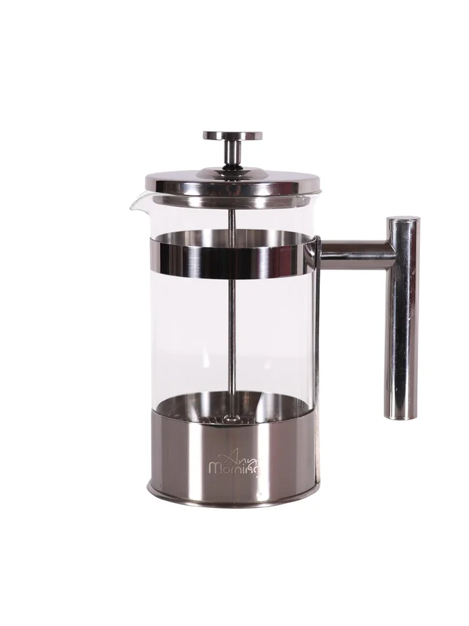 Any Morning Any Morning French Press Coffee and Tea Maker with Triple Stainless Steel Filters 600ml Silver