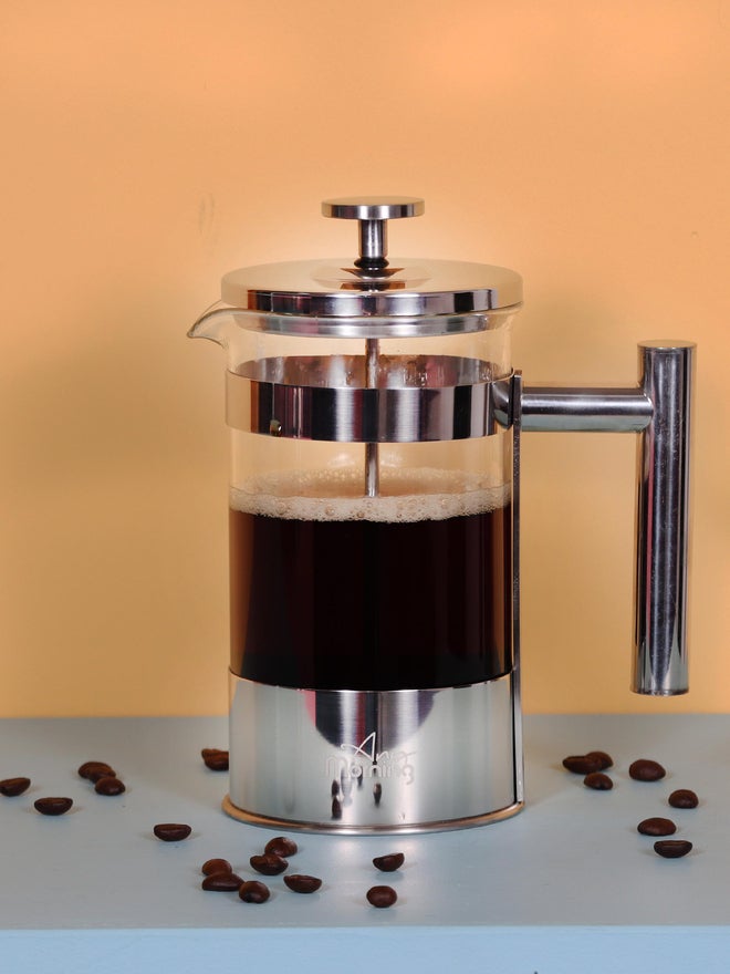 Any Morning French Press Coffee and Tea Maker with Triple Stainless Steel Filters 600ml Silver - Image 4