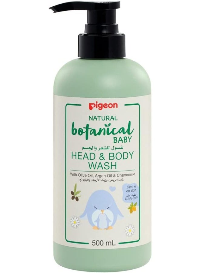 pigeon Pigeon Natural Botanical Baby Head & Body Wash, 2-in-1 Wash, 500ml - Image 1