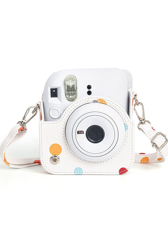 Mini Camera Protective Case for Fujifilm Instax, Instant Camera Case with Adjustable Shoulder Strap, Colorful Dots Camera Case for Mini 12 Camera - Image 1