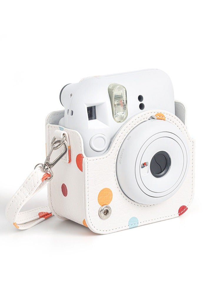 Mini Camera Protective Case for Fujifilm Instax, Instant Camera Case with Adjustable Shoulder Strap, Colorful Dots Camera Case for Mini 12 Camera - Image 3