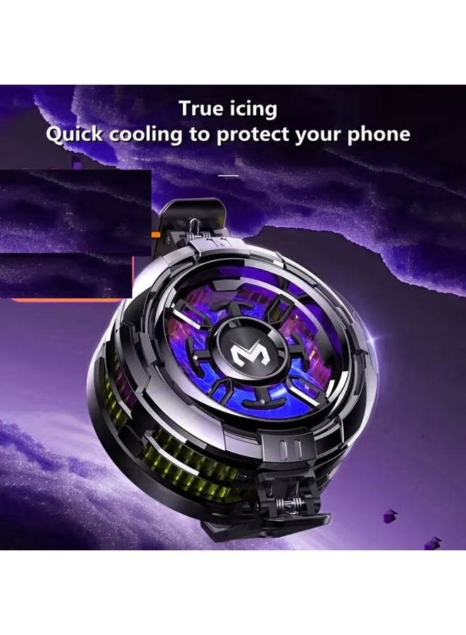 Memo CX08 Pro phone cooler features a 2-in-1 design combining semiconductor cooling technology with a magnetic back clip. It offers powerful, rapid cooling and is compatible with most phones. - Image 2