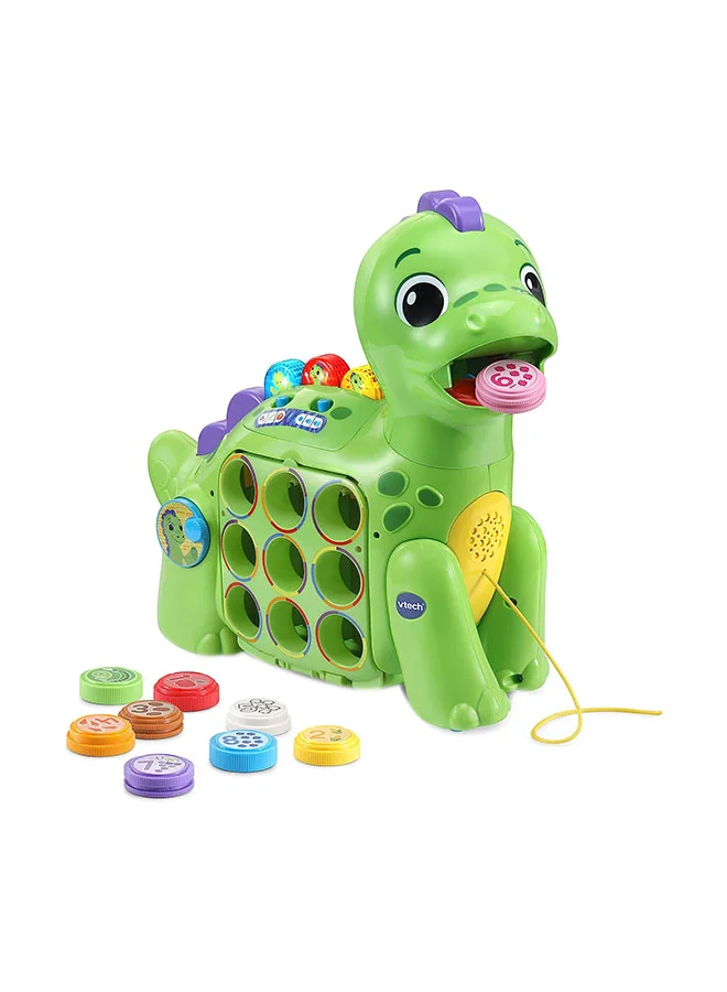 vtech Chomp-Along Dino, Musical Toddler Toy, Teaches Numbers, Colours And Food, Interactive Dinosaur Toy