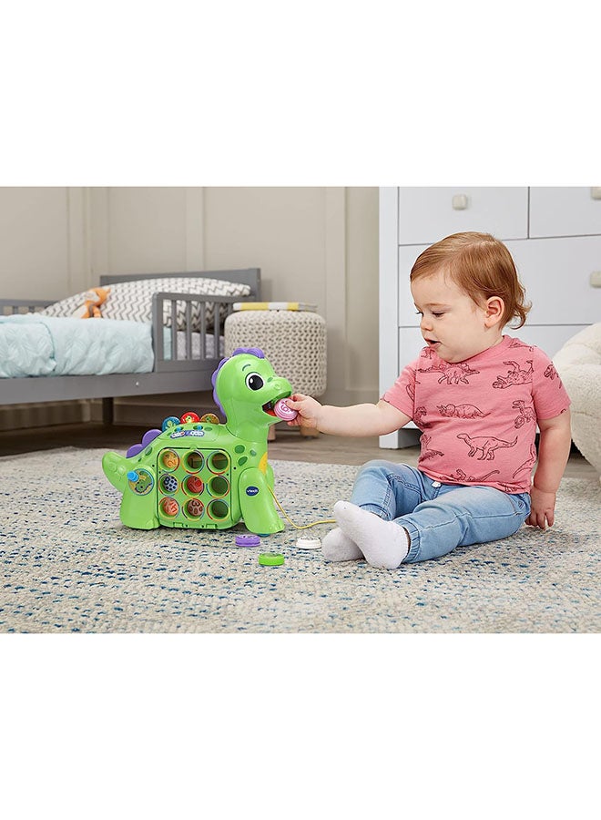 vtech Chomp-Along Dino, Musical Toddler Toy, Teaches Numbers, Colours And Food, Interactive Dinosaur Toy - Image 4