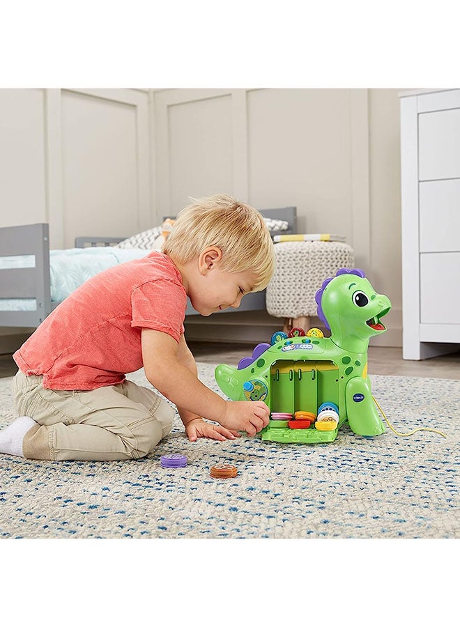 vtech Chomp-Along Dino, Musical Toddler Toy, Teaches Numbers, Colours And Food, Interactive Dinosaur Toy - Image 5